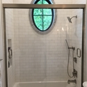 Custom Frameless Bypass Shower Door