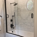 Custom Frameless Bypass Shower Door